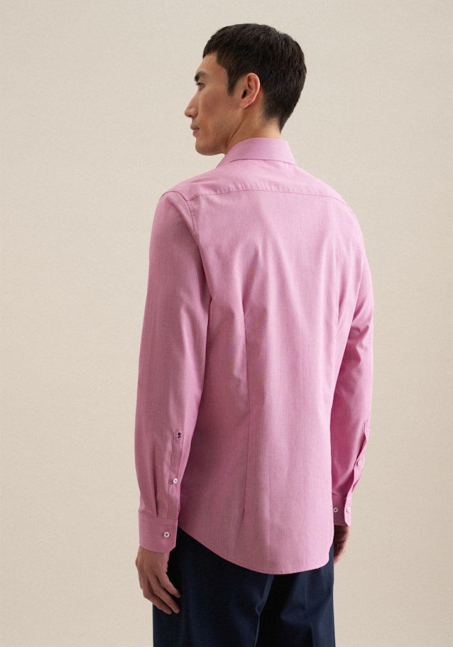 Bügelfreies Struktur Business Hemd in Slim mit Kentkragen in Rosa/Pink | Seidensticker Onlineshop