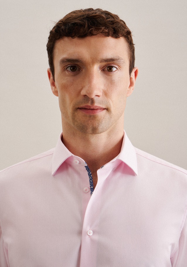 Bügelfreies Struktur Business Hemd in Slim mit Kentkragen in Rosa/Pink |  Seidensticker Onlineshop
