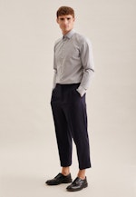 Non-iron Structure Business Shirt in Slim with Kent-Collar in Grey |  Seidensticker Onlineshop