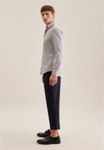 Non-iron Structure Business Shirt in Slim with Kent-Collar in Grey |  Seidensticker Onlineshop