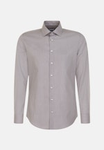 Non-iron Structure Business Shirt in Slim with Kent-Collar in Grey |  Seidensticker Onlineshop