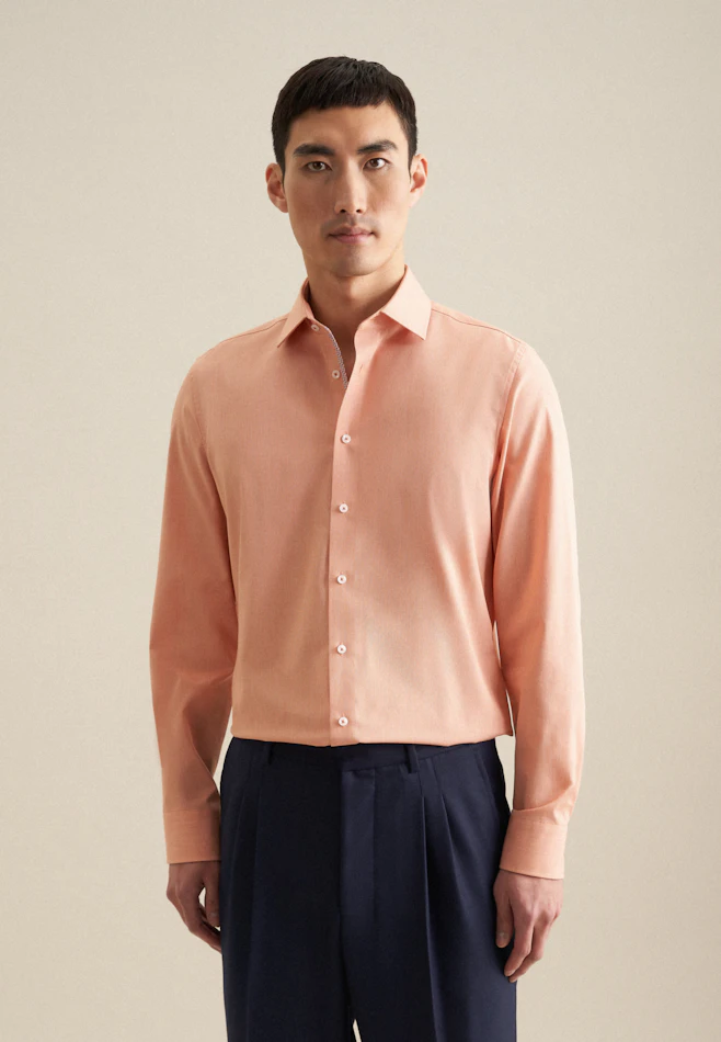Slim Chemise d'affaires Uni dans Orange | Boutique en ligne Seidensticker