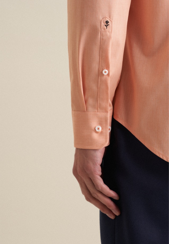 Non-iron Structure Business Shirt in Slim with Kent-Collar in Orange |  Seidensticker Onlineshop