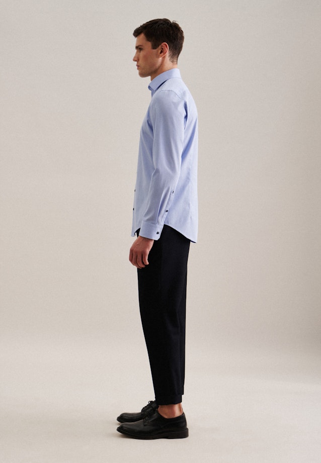 Non-iron Structure Business Shirt in Slim with Kent-Collar in Light Blue |  Seidensticker Onlineshop