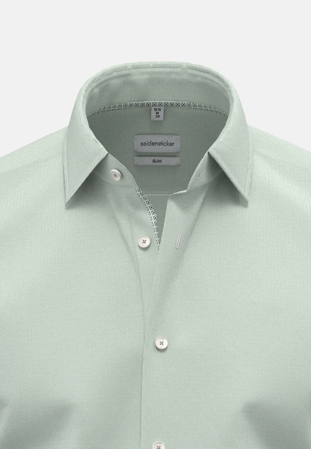 Slim Business Hemd Uni in Grün |  Seidensticker Onlineshop