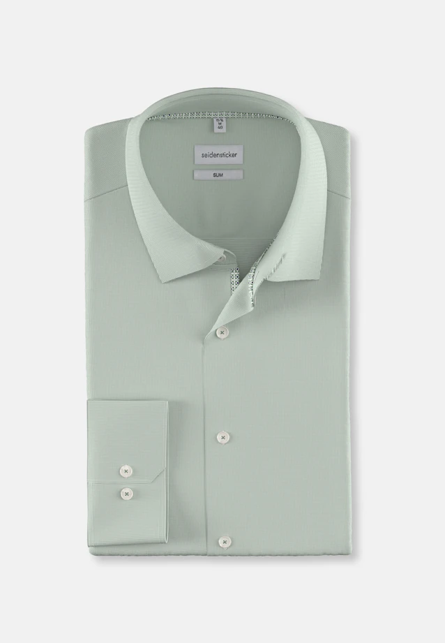 Slim Business Hemd Uni in Grün |  Seidensticker Onlineshop