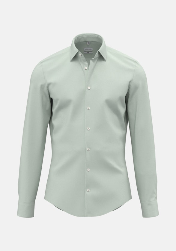 Non-iron Structure Business Shirt in Slim with Kent-Collar in Green |  Seidensticker Onlineshop