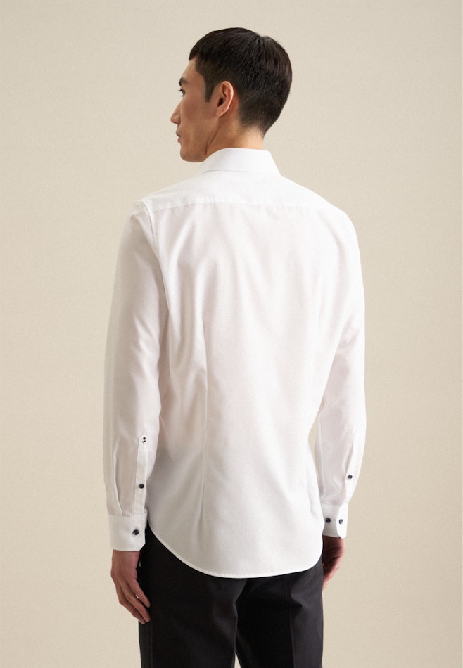 Chemise Business Slim Structuré Col Kent dans Blanc | Boutique en ligne Seidensticker