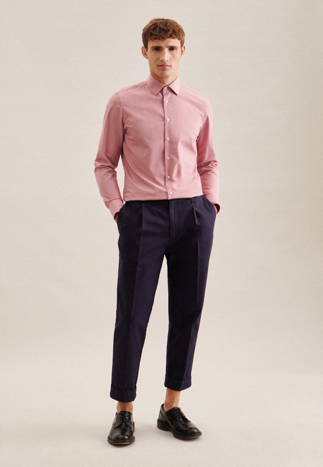 Non-iron Structure Business Shirt in X-Slim with Kent-Collar in Red |  Seidensticker Onlineshop