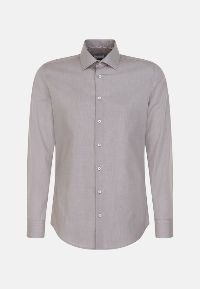 Non-iron Structure Business Shirt in X-Slim with Kent-Collar in Grey |  Seidensticker Onlineshop