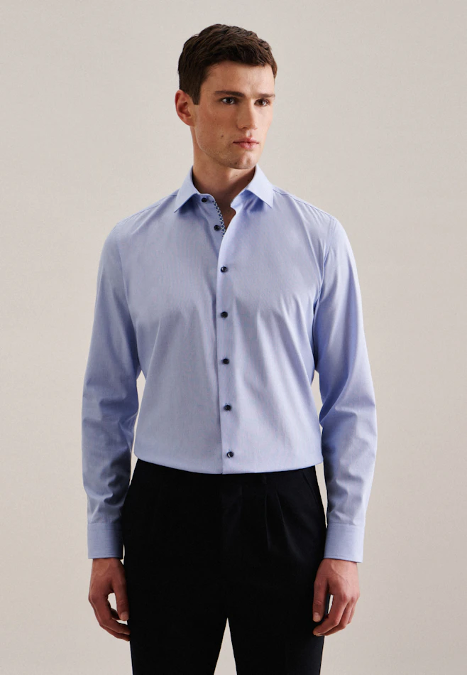 X-Slim Business shirt Uni in Light Blue | Seidensticker online shop