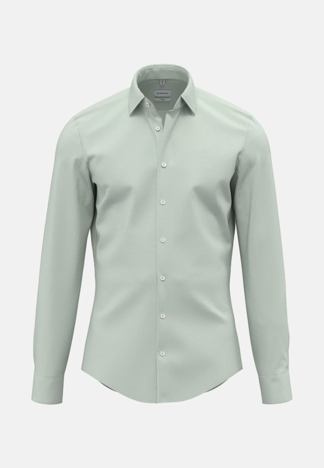 Chemise Business X-Slim Structuré Col Kent in Vert |  Seidensticker Onlineshop