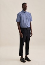 Regular Business Hemd Paisley in Mittelblau |  Seidensticker Onlineshop