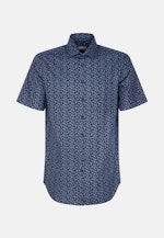 Poplin Short sleeve Business Shirt in Regular with Kent-Collar in Medium Blue |  Seidensticker Onlineshop