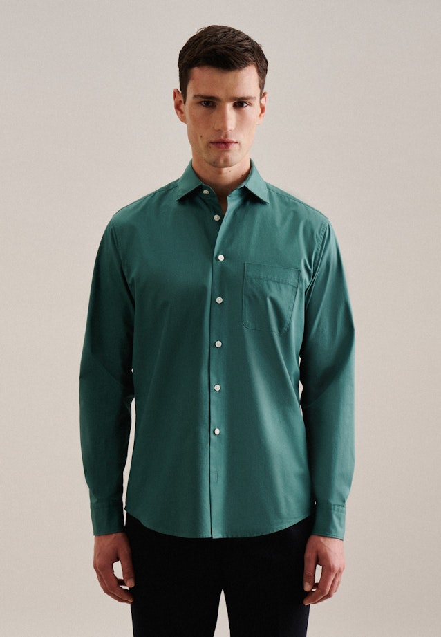 Casual overhemd in Regular with Kentkraag in Groen |  Seidensticker Onlineshop