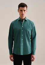 Regular Casual Hemd Uni in Grün |  Seidensticker Onlineshop