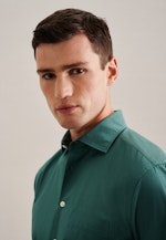 Regular Chemise décontractée Uni in Vert |  Seidensticker Onlineshop