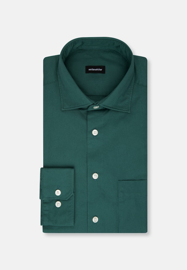 Regular Chemise décontractée Uni in Vert |  Seidensticker Onlineshop