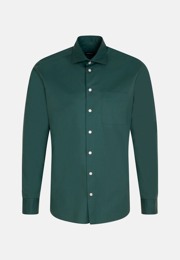 Regular Chemise décontractée Uni in Vert |  Seidensticker Onlineshop