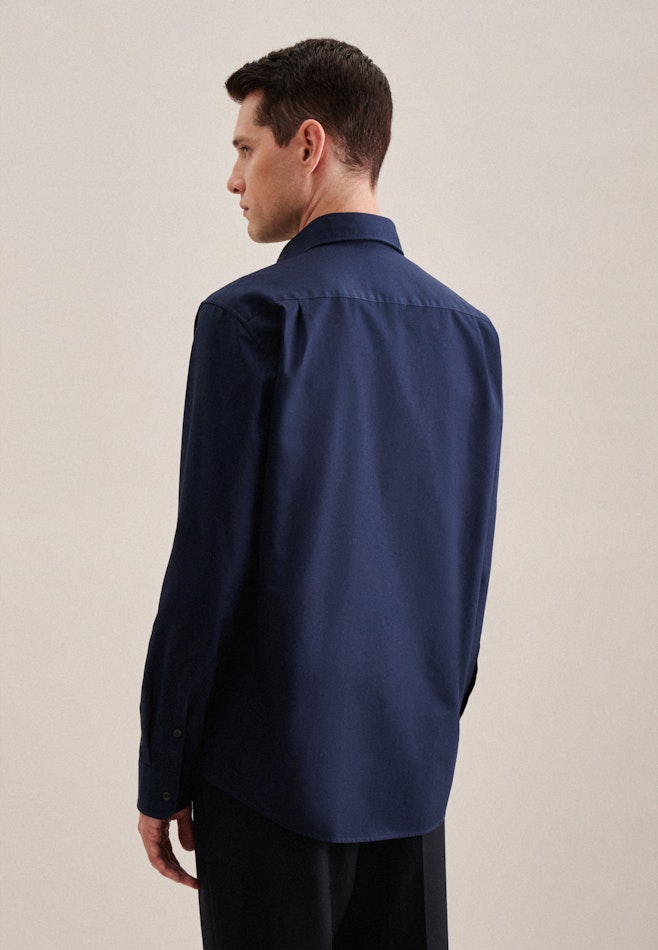 Casual Shirt in Regular with Kent-Collar in Dark Blue | Seidensticker online shop