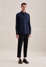 Regular Casual Hemd Uni in Dunkelblau |  Seidensticker Onlineshop