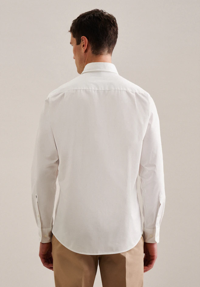 Regular Casual Hemd Uni in Ecru | Seidensticker Onlineshop