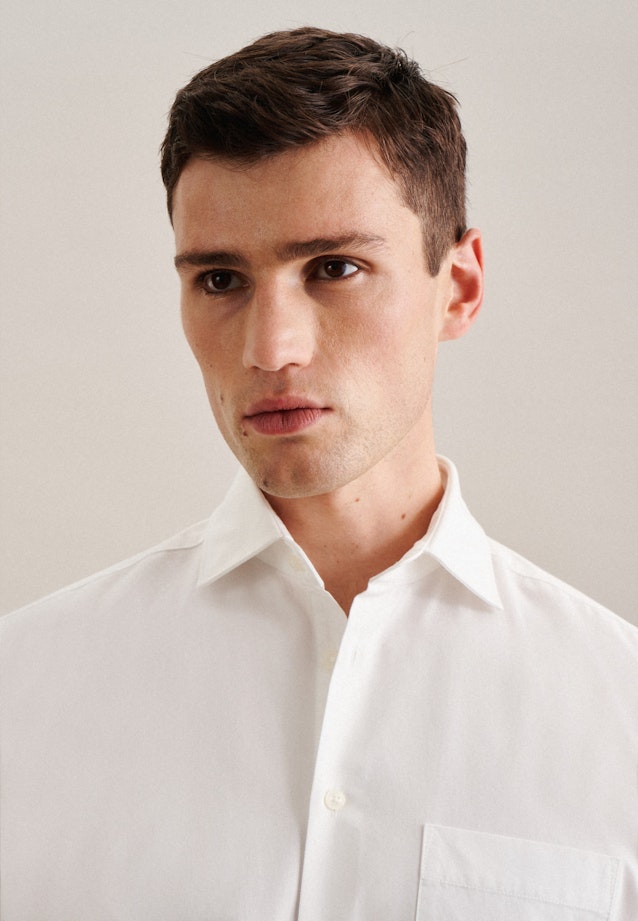 Regular Casual Hemd Uni in Ecru |  Seidensticker Onlineshop