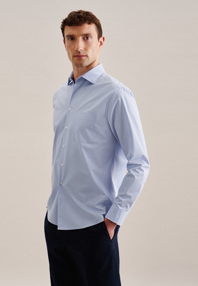 Casual Shirt in Regular with Kent-Collar in Light Blue | Seidensticker online shop