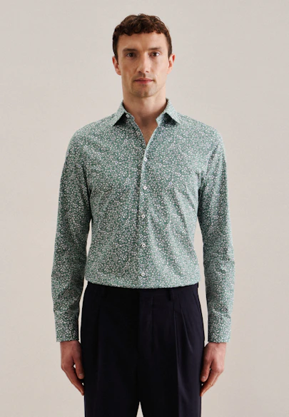Slim Business shirt Floral in Green |  Seidensticker Onlineshop