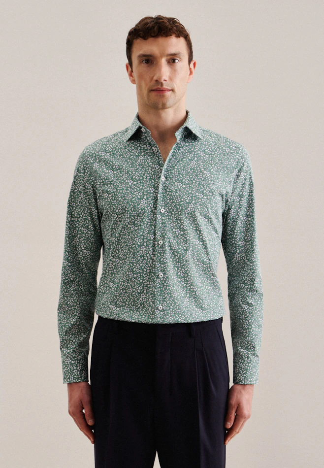 Slim Chemise d'affaires Floral dans Vert | Boutique en ligne Seidensticker