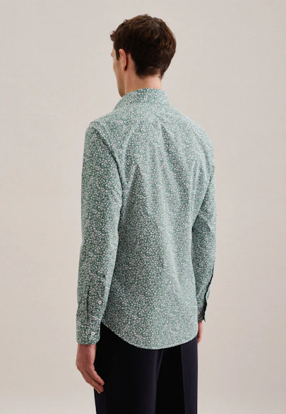 Slim Business Hemd Floral in Grün |  Seidensticker Onlineshop