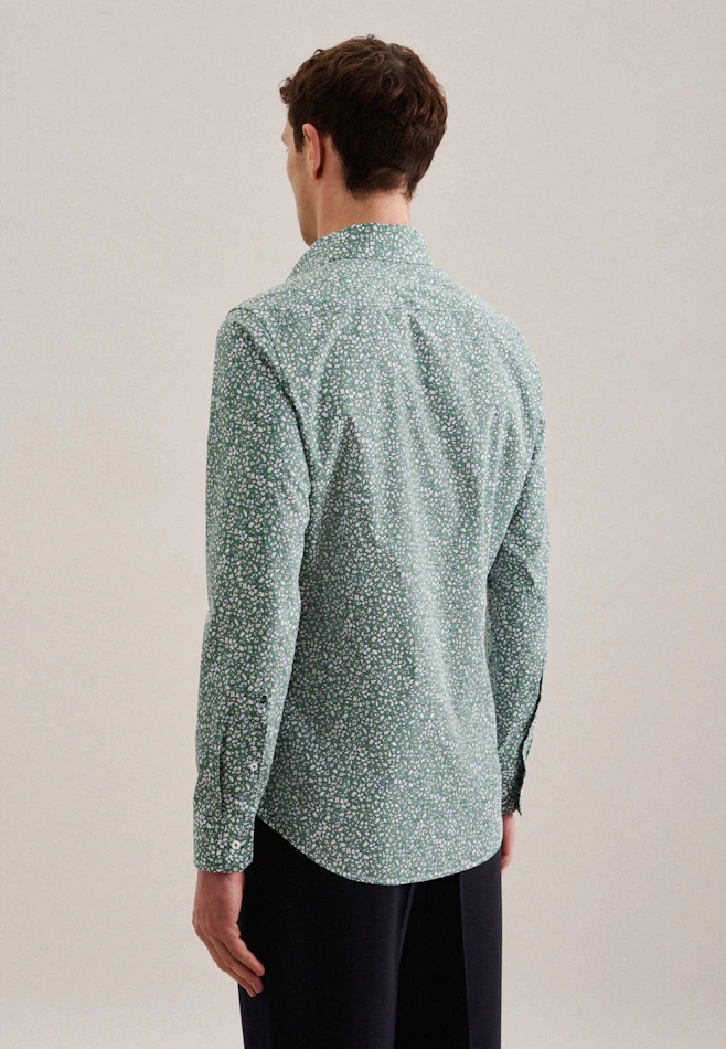 Slim Business Hemd Floral in Grün | Seidensticker Onlineshop