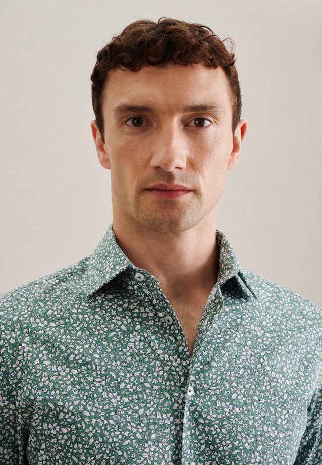 Slim Business Hemd Floral in Grün |  Seidensticker Onlineshop