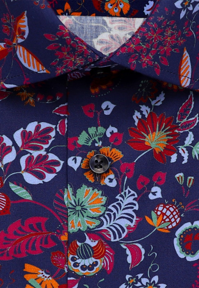 Slim Business Hemd Floral in Mittelblau |  Seidensticker Onlineshop