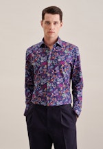 Business Shirt in Slim with Kent-Collar in Medium Blue |  Seidensticker Onlineshop