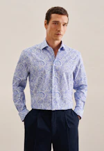 Regular Chemise d'affaires Paisley in Bleu Clair |  Seidensticker Onlineshop