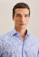 Regular Chemise d'affaires Paisley in Bleu Clair |  Seidensticker Onlineshop