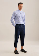 Regular Chemise d'affaires Paisley in Bleu Clair |  Seidensticker Onlineshop