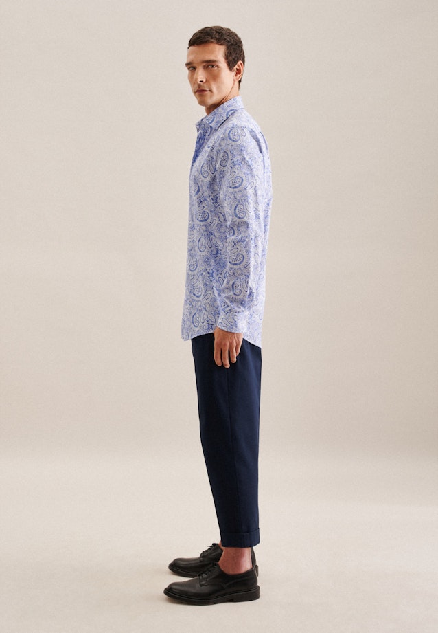 Regular Business Hemd Paisley in Hellblau |  Seidensticker Onlineshop