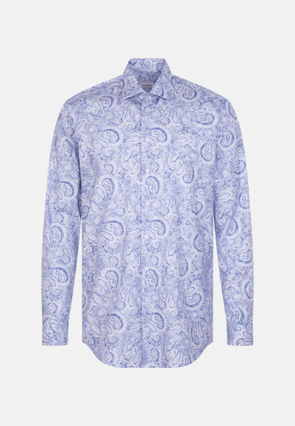 Regular Chemise d'affaires Paisley in Bleu Clair |  Seidensticker Onlineshop