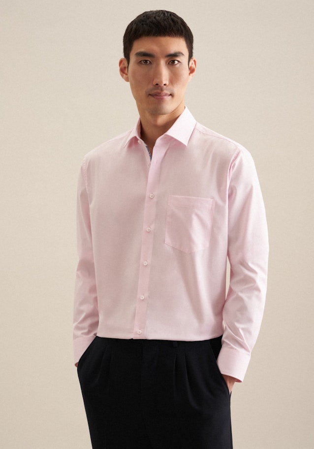 Non-iron Structure Business Shirt in Comfort with Kent-Collar in Pink | Seidensticker Onlineshop