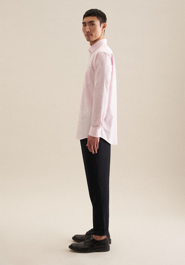 Non-iron Structure Business Shirt in Comfort with Kent-Collar in Pink |  Seidensticker Onlineshop