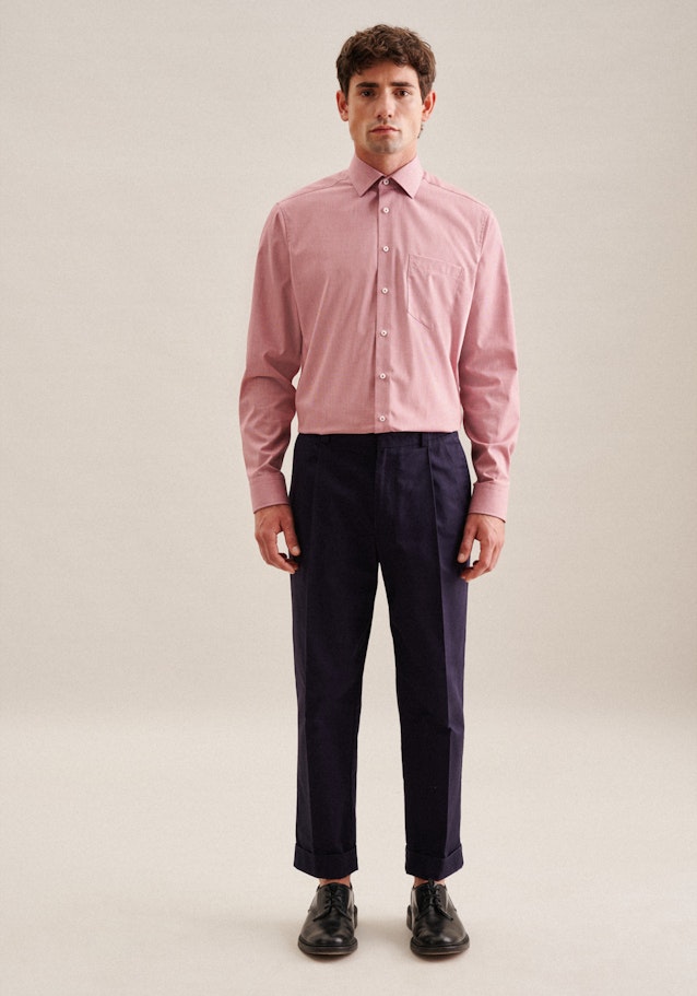Non-iron Structure Business Shirt in Comfort with Kent-Collar in Red |  Seidensticker Onlineshop