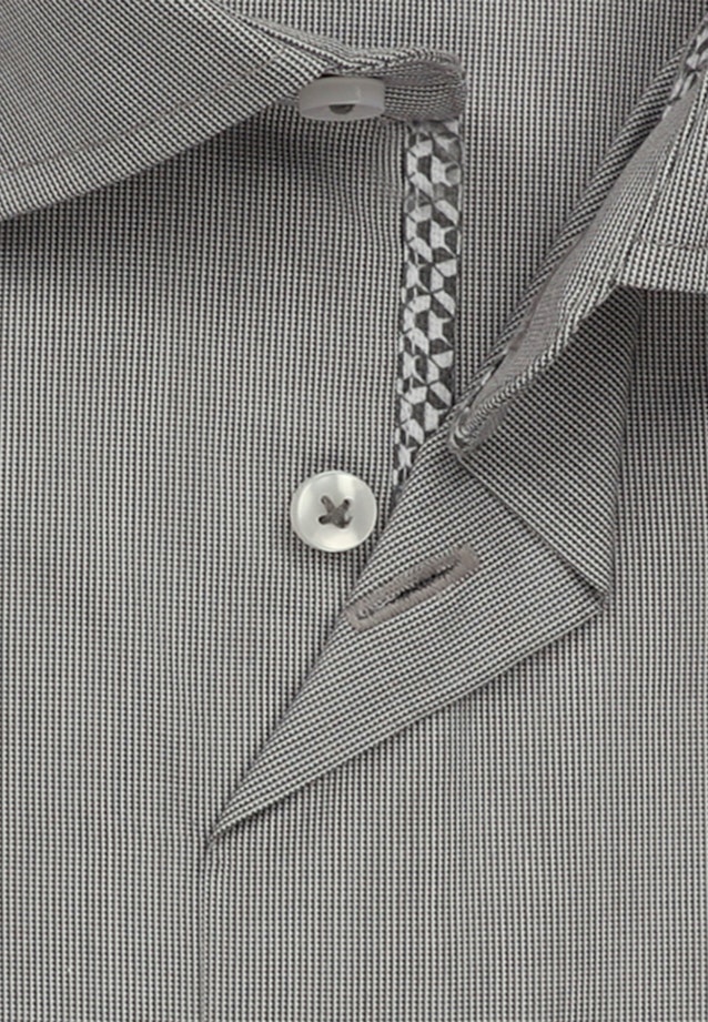 Non-iron Structure Business Shirt in Comfort with Kent-Collar in Grey |  Seidensticker Onlineshop