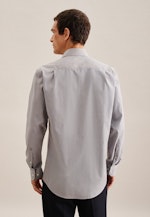 Non-iron Structure Business Shirt in Comfort with Kent-Collar in Grey |  Seidensticker Onlineshop