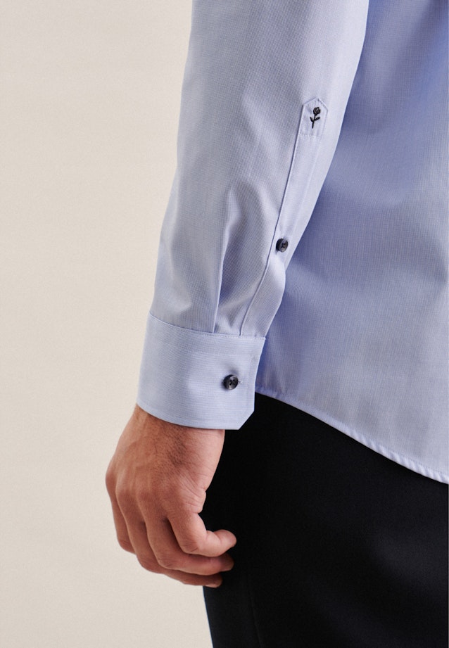 Non-iron Structure Business Shirt in Comfort with Kent-Collar in Light Blue |  Seidensticker Onlineshop