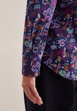 Shaped Business Hemd Floral in Mittelblau |  Seidensticker Onlineshop