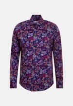 Shaped Business Hemd Floral in Mittelblau |  Seidensticker Onlineshop