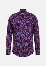 Shaped Business Hemd Floral in Mittelblau |  Seidensticker Onlineshop