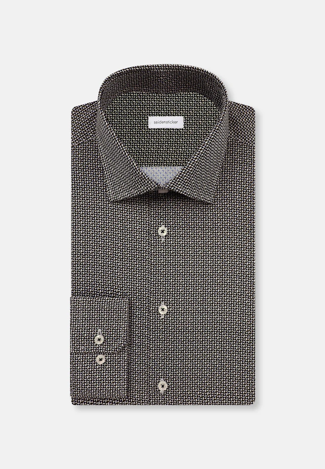 Shaped Business Hemd Druck in Grün | Seidensticker Onlineshop